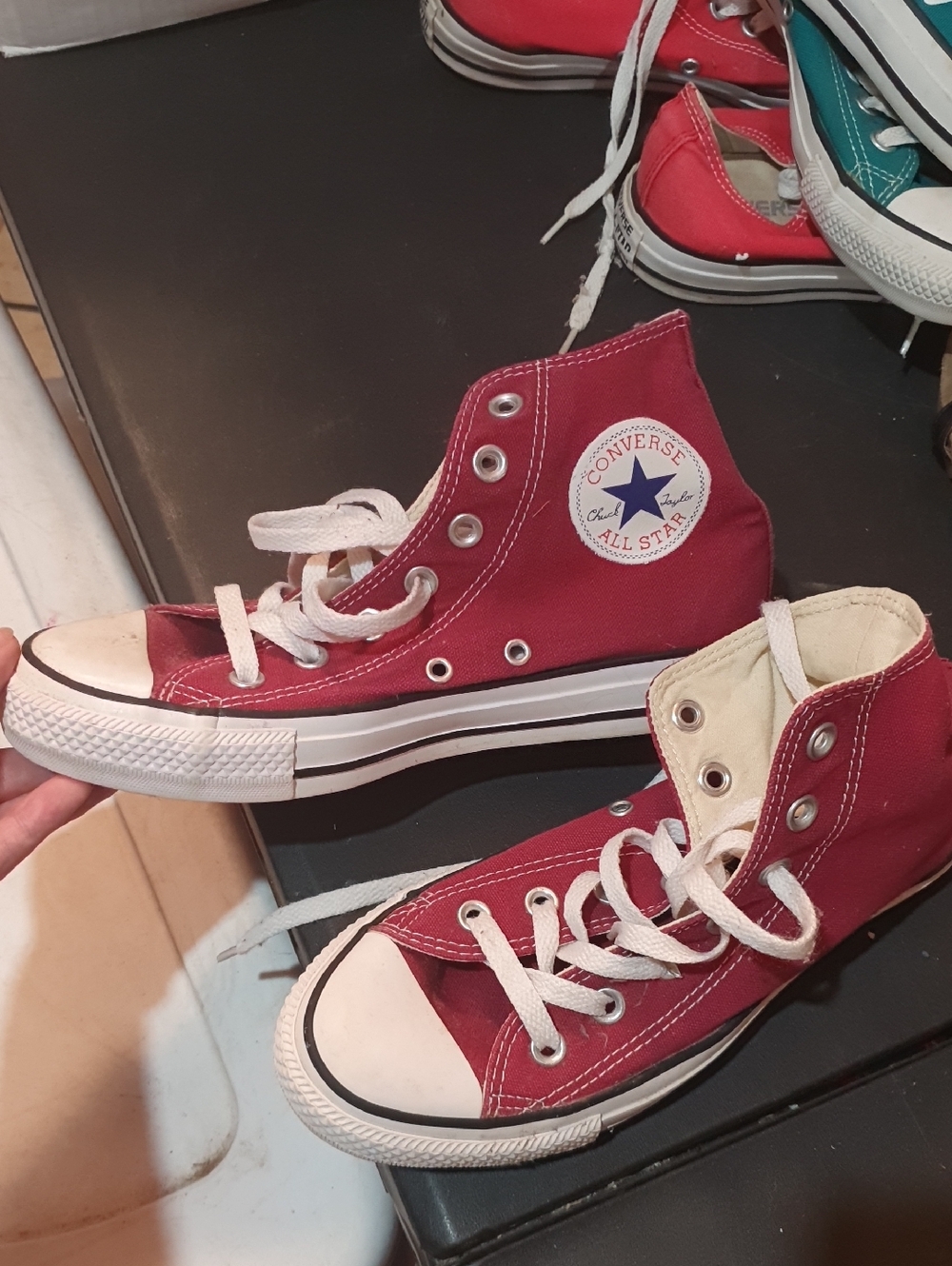 Converse Maroon Red High Top Sneakers